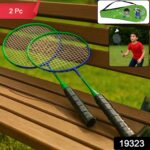 2 Pc Lightweight Kids Badminton Racket Set with Carry Bag - Image 2
